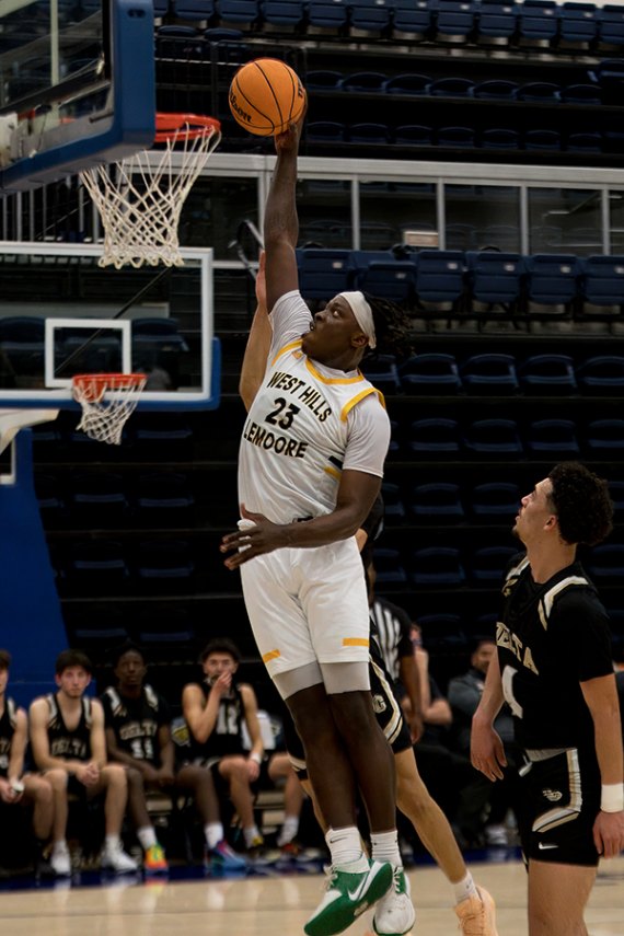 West Hills men's basketball team takes next step in NorCal basketball after impressive win against Delta College West Hills James Nichols scored 29 points in a playoff win in the school's Golden Eagle Arena as the Eagles defeated Delta College.